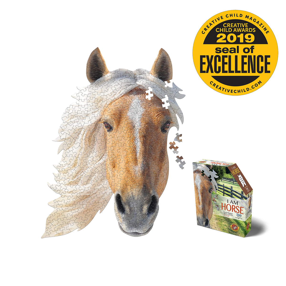 I AM Horse™ – 24 Piece Head-Shaped Jigsaw Puzzle