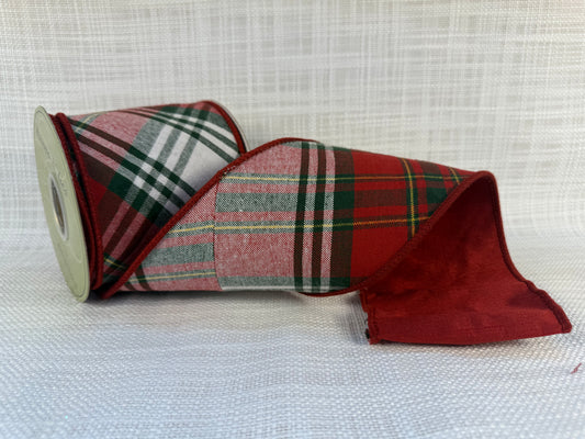 Heritage Plaid Ribbon, 4" x 5 Yards