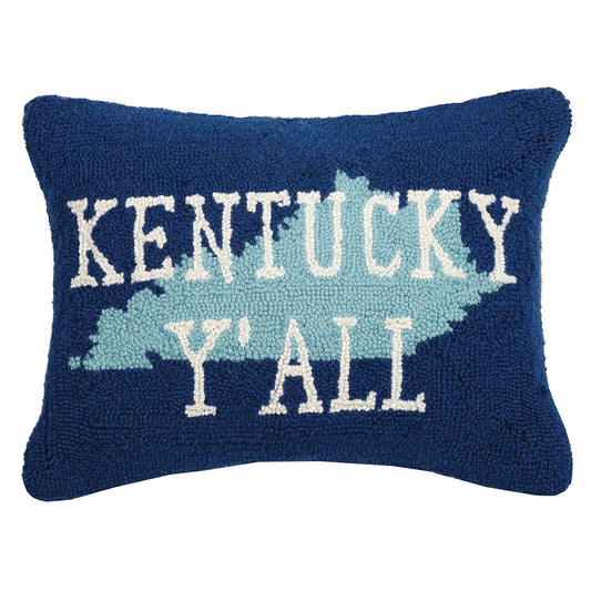 Kentucky Y’all Hooked Pillow – 14" x 18"
