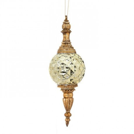 18" Glitter Mercury Finial Ornament