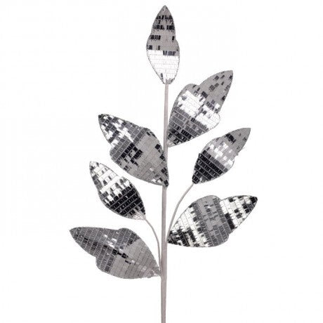 30” Mirrored Leaf Spray