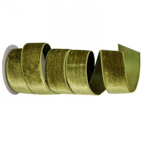 Apple Velvet Ribbon with Metallic Backing – 2.5” x 10 Yards