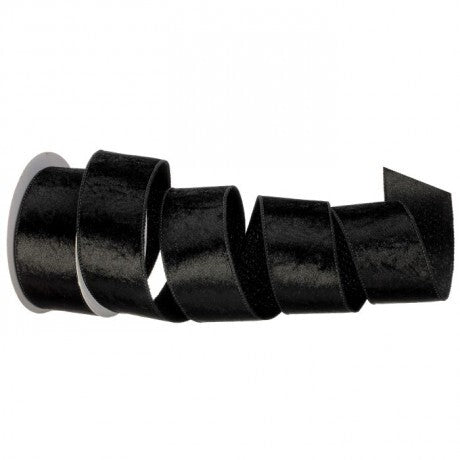 Midnight Black Velvet Ribbon - 2.5" x 10 Yards