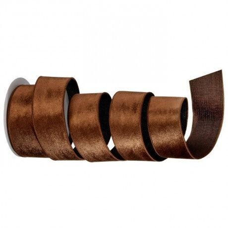 Chocolate Velvet Ribbon – 2.5” x 10 Yards