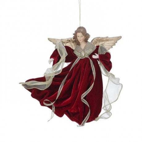 10" Gilded Flying Angel Ornament