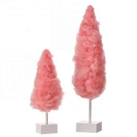 Cotton Candy Fuzzy Trees -8"/12", Set of (2)