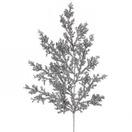 29” Silver Tinsel Cedar Spray