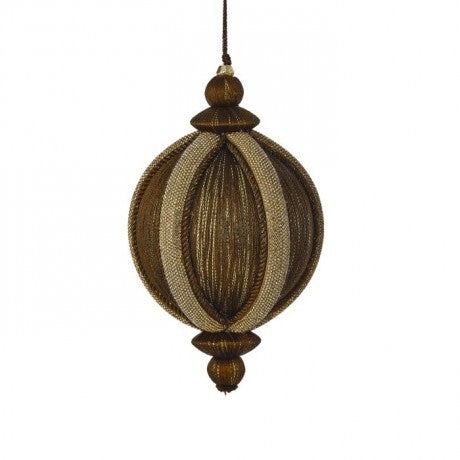 6" Chocolate Jeweled Yarn Ball Ornament