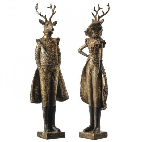 17.5" Regal Deer Figurine Set