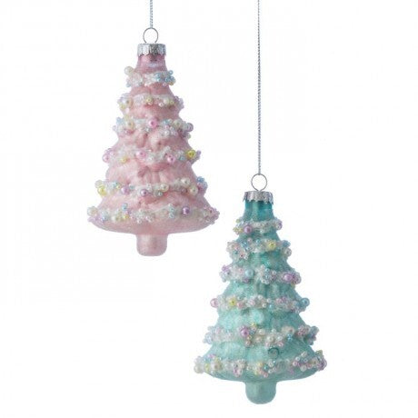 Pastel Frosted Tree Ornament – 5"