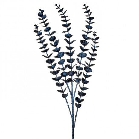 33" Blue Glitter Eucalyptus Stem