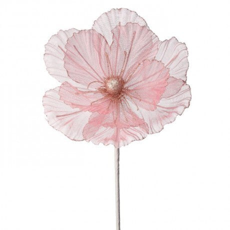 22" Sheer Blush Pink Magnolia Stem