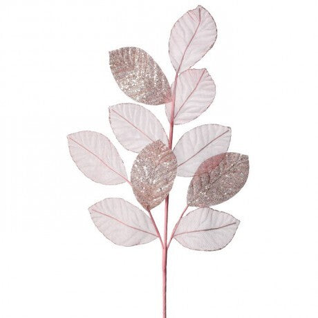 29" Sheer Glitter Magnolia Spray – Blush