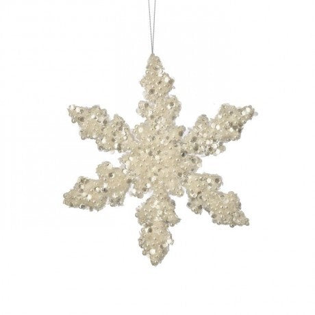 Sequin Snowflake Ornament – 8"