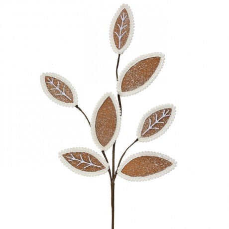 31" Gingerbread Leaf Spray