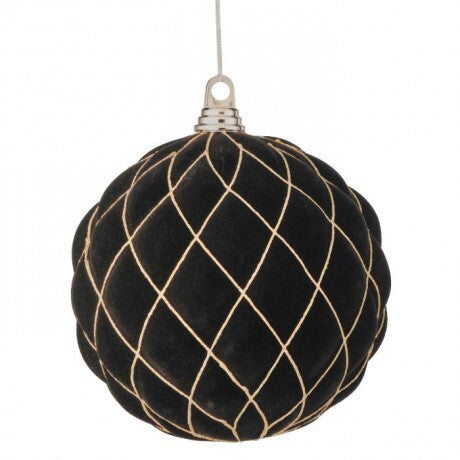 200MM Black Velvet Diamond Ball Ornament