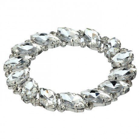 3.5" Clear Crystal Candle Ring