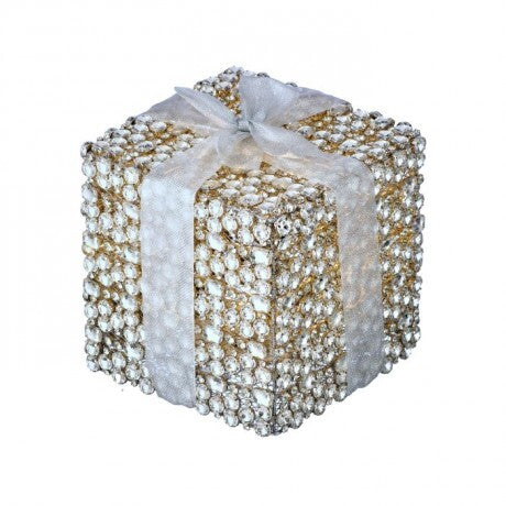 8" LED Jeweled Gift Box