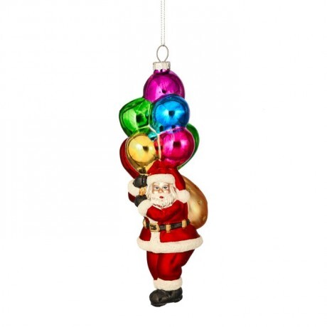 Santa with Balloons Ornament – 7"