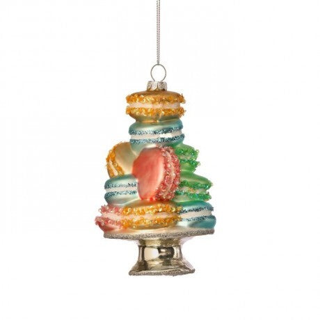 Macaron Tower Glass Ornament – 5.5"