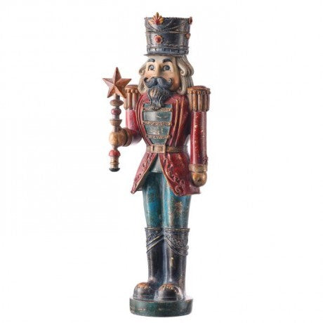23.5" Antique Red & Blue Nutcracker