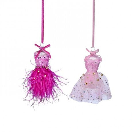 Pretty in Pink Dress Ornaments
