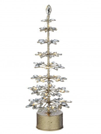 16" Spinning Jeweled LED Christmas Tree