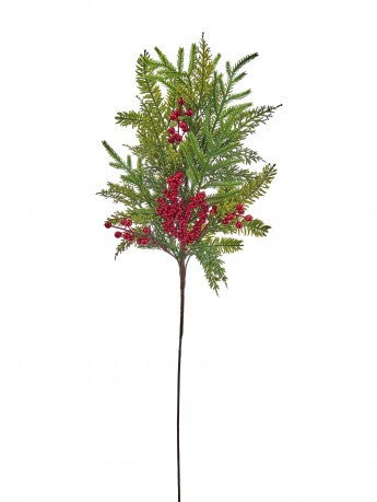 Natural Touch Evergreen & Berry Stem