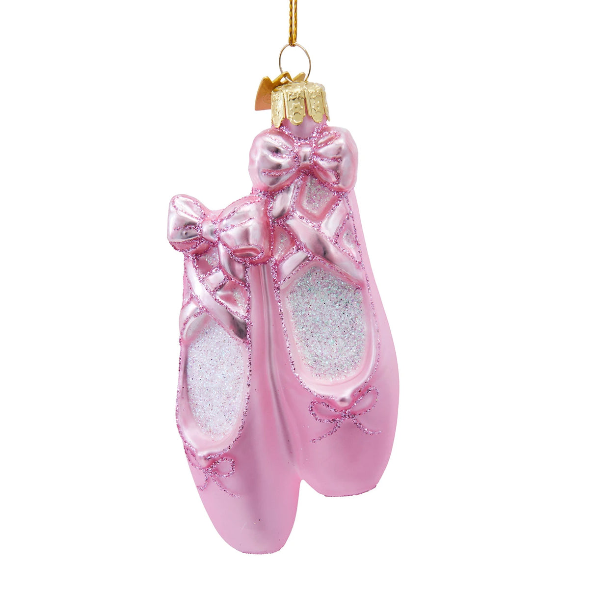 Noble Gems™ Pink Ballet Slippers Glass Ornament