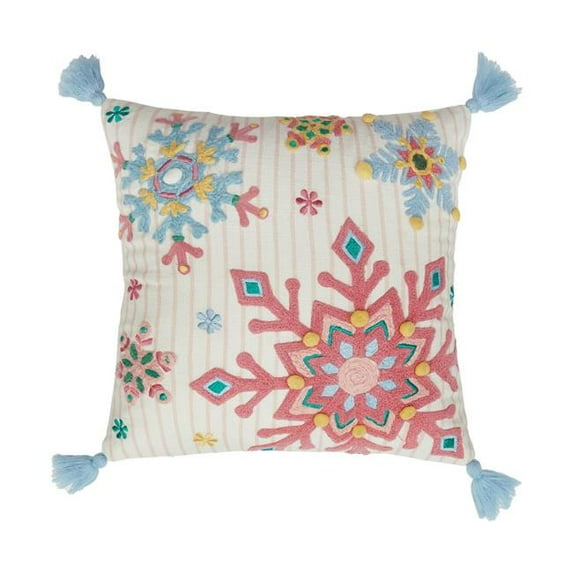 Holiday Brights Snowflake Pillow