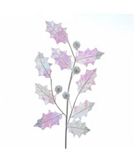 26.5” Iridescent Holly Spray