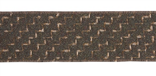 Charcoal Tweed Ribbon with Metallic Accents - 2.5" x 10 Yards