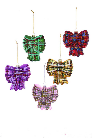 Tartan Twist Bow Ornaments