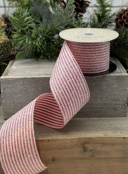 Sugar Sparkle Stripe - 2.5" x 10 Yards