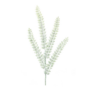 32” Green Glitter Iced Fern Spray