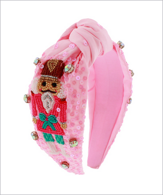 Beaded Nutcracker Headband – Pink