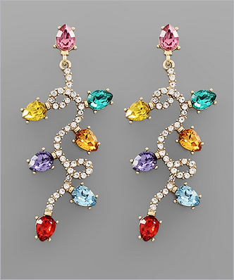 Holiday Lights Gemstone Drop Earrings