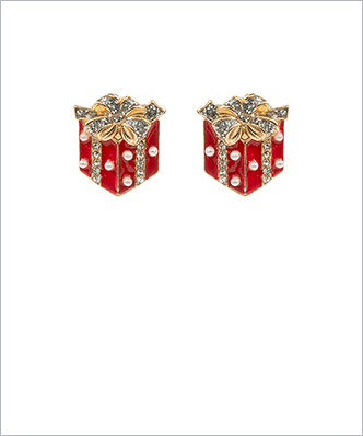 Holiday Gift Box Stud Earrings