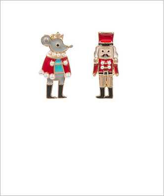 Nutcracker & Mouse King Earrings -Red