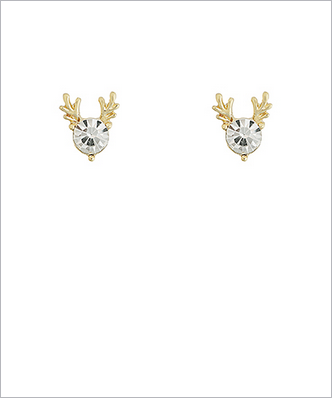 Crystal Reindeer Studs
