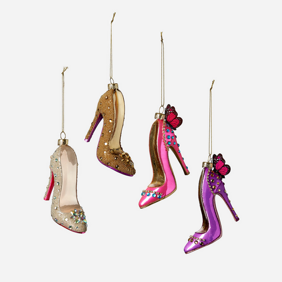 High Heel Glass Ornaments – 4.25"