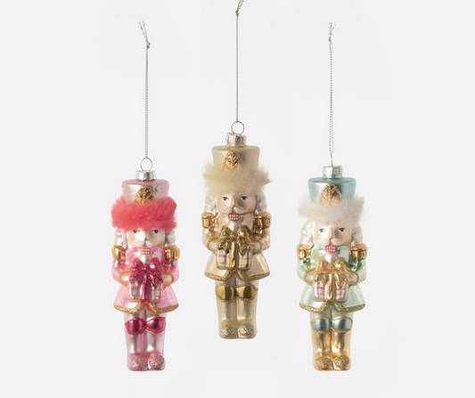 Pastel Nutcracker Ornaments with Gifts