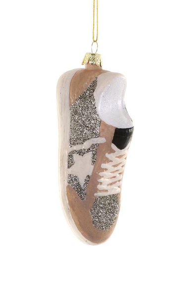 Glass Glitter Sneaker Ornament