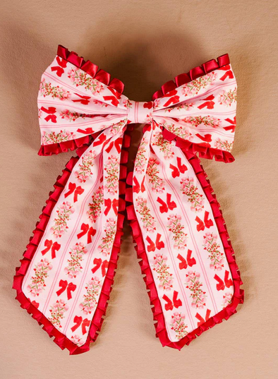 Fancy Frills Hair Bow (Oh So Merry)