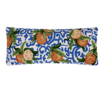 Mediterranean Oranges Hook Lumbar Pillow – 20" x 8"