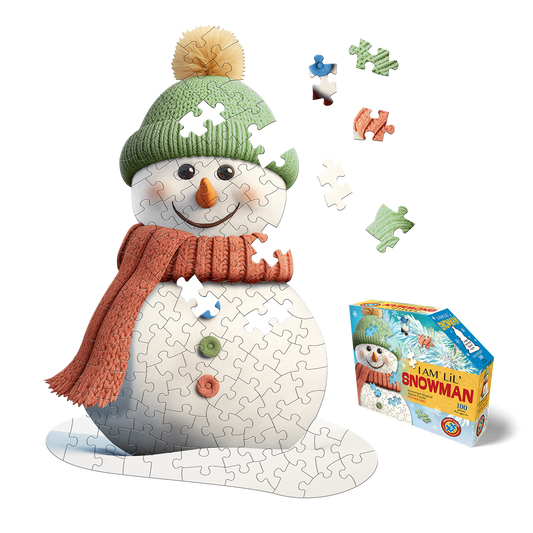 I AM Lil’ Snowman™ – 100 Piece Snowman-Shaped Jigsaw Puzzle
