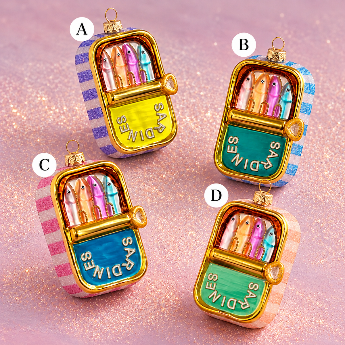 Glitterville Sardines Ornament