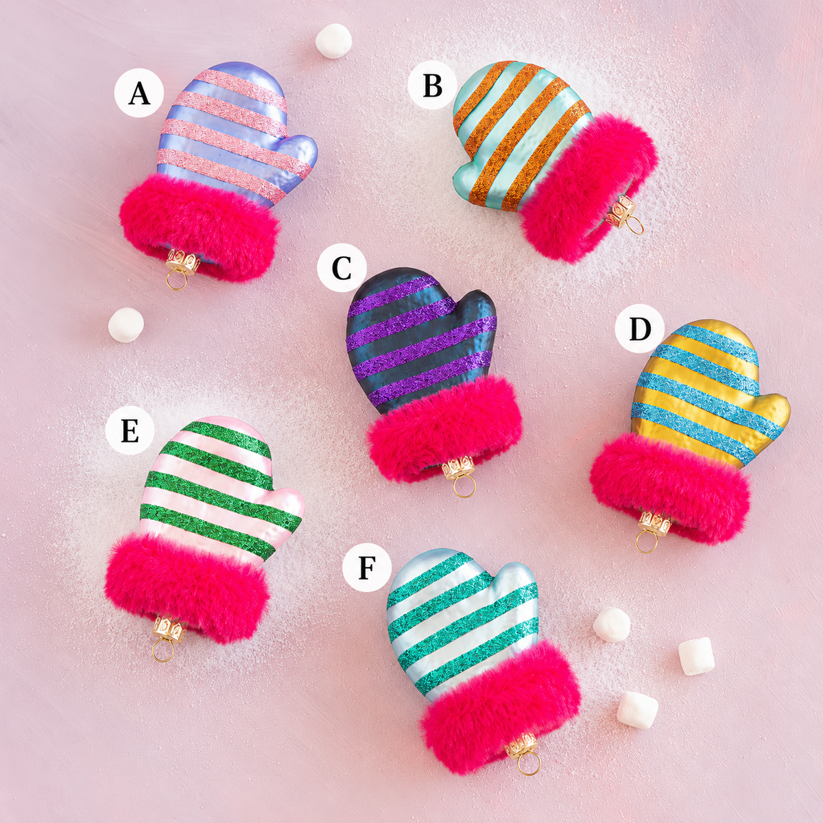 Glitterville Mitten Mingle Ornament – 3.5"