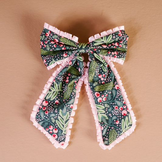 Fancy Frills Hair Bow (Jolly Sprig)