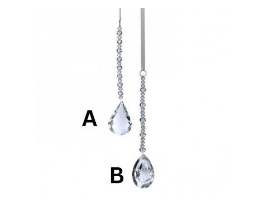 8" Crystal Drop Ornaments (Sold Separate)
